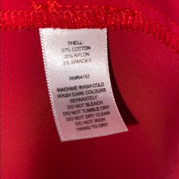 Marc New York Women’s Red Ruffle Short Sleeve Cotton Blend Blouse Plus Size 2X - Picture 6 of 6